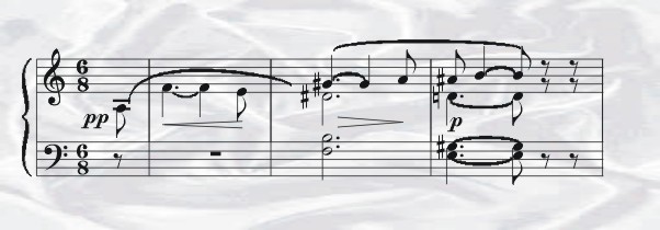 Richard Wagner: Tristan und Isolde, Takt 1 bis 3